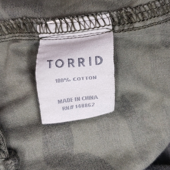 Torrid Women's Green Camo Utility Jacket Military Style Size 1X - Picture 6 of 15